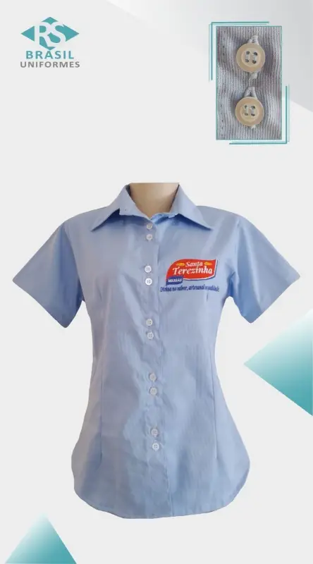 Camisa social manga longa uniforme